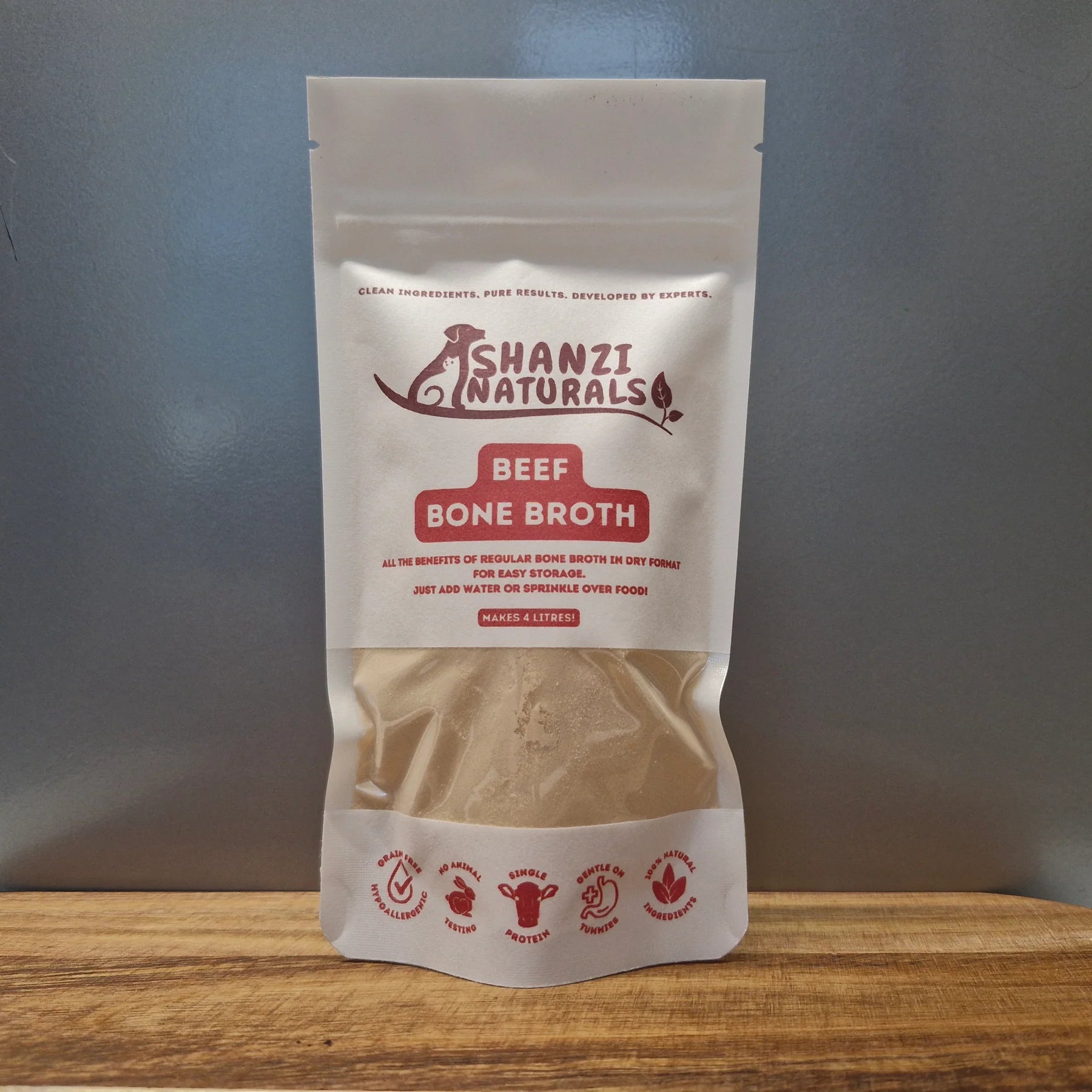 Beef bone broth powder for pet joint and gut health