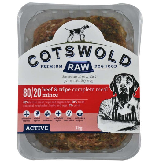 Cotswold Raw Complete Beef & Tripe Mince - 1KG