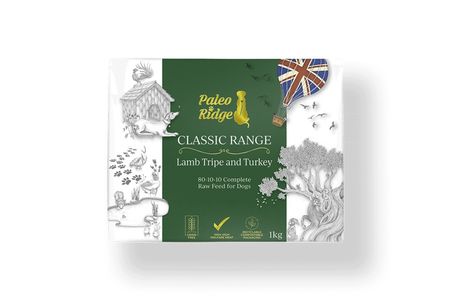 Paleo Ridge Classic Lamb Tripe & Turkey - 80:10:10- 1KG