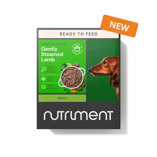 **Still unavailable, read description** Nutriment Gently Steamed Lamb Complete  For Dogs - 395g