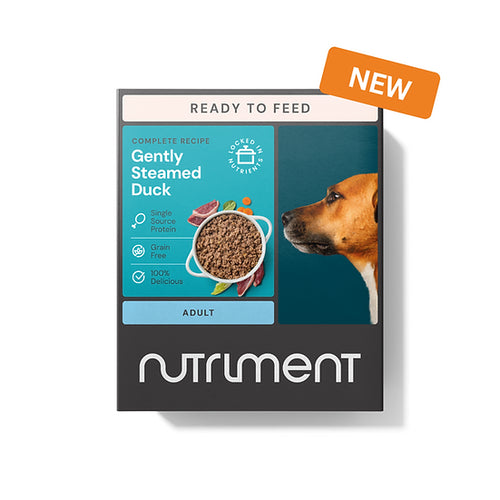 **Still unavailable, read description** Nutriment Gently Steamed Duck Complete  For Dogs - 395g