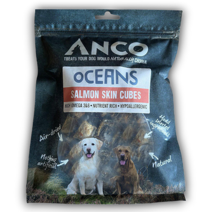 Anco Oceans Salmon Skin Cubes - 100g
