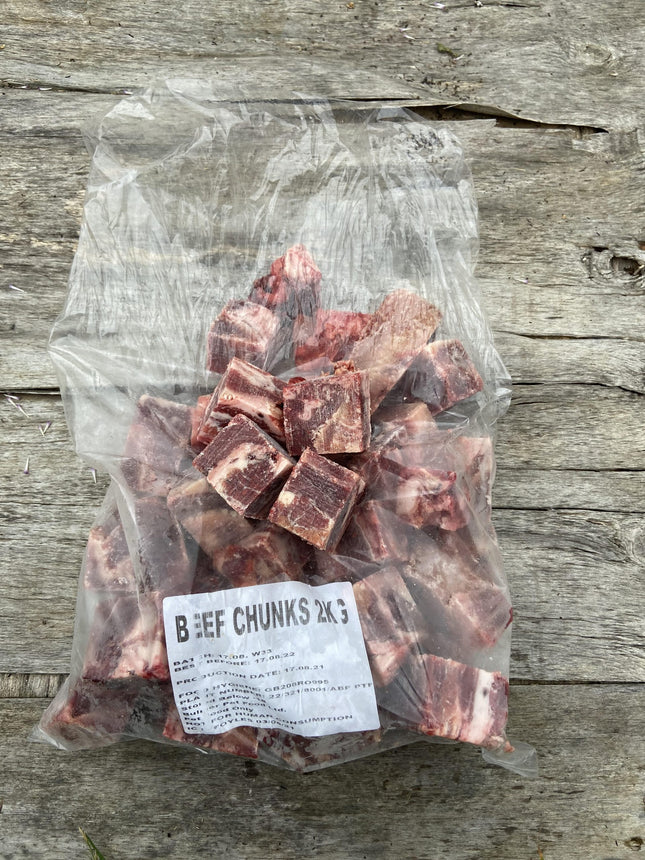 Raw Beef Chunks - 2KG