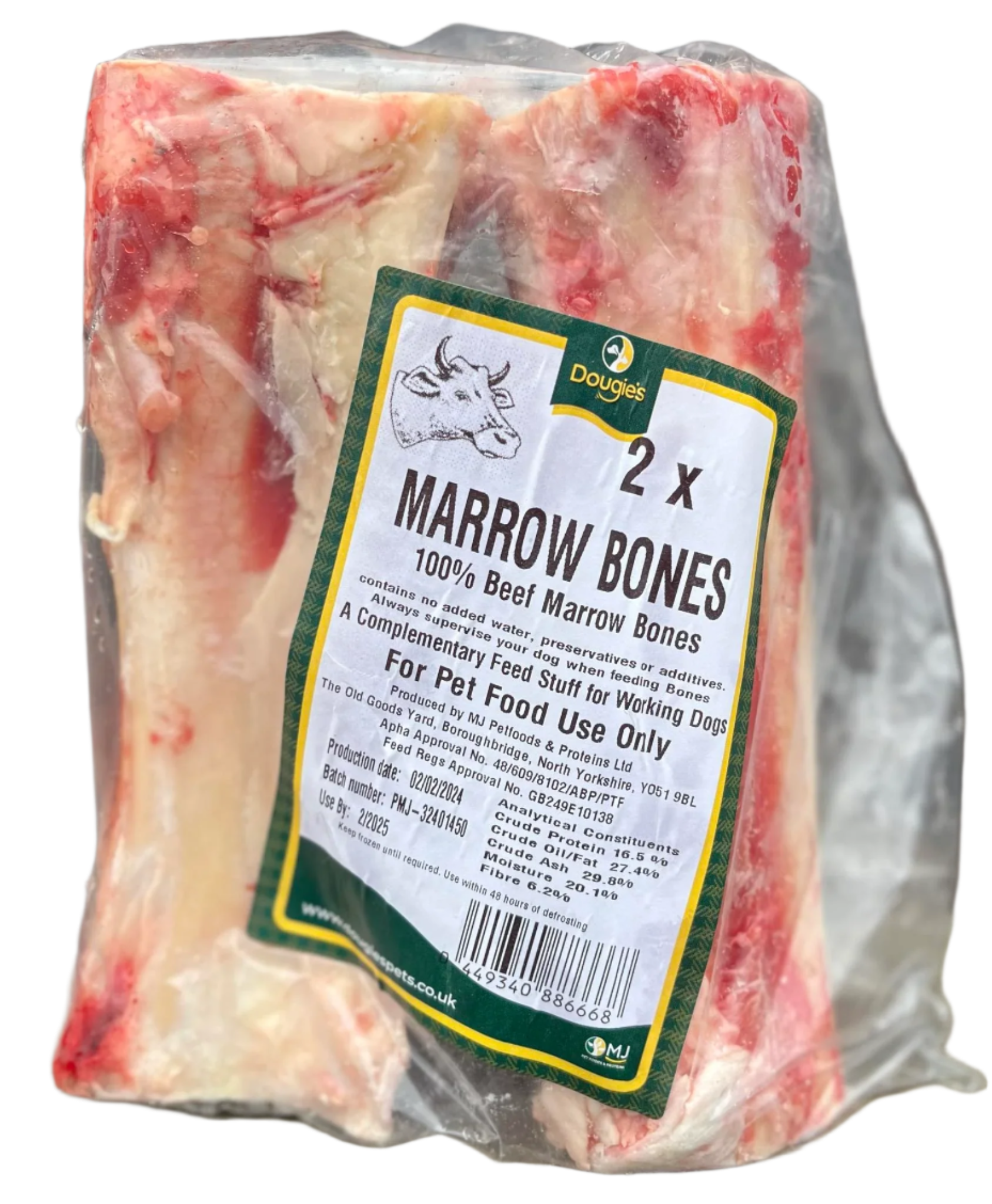 Dougies Long Marrow Bones - 2 Pack