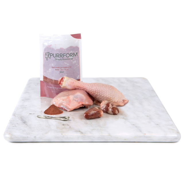 Purrform Chicken & Ground Bone with Heart - 70g Pouch