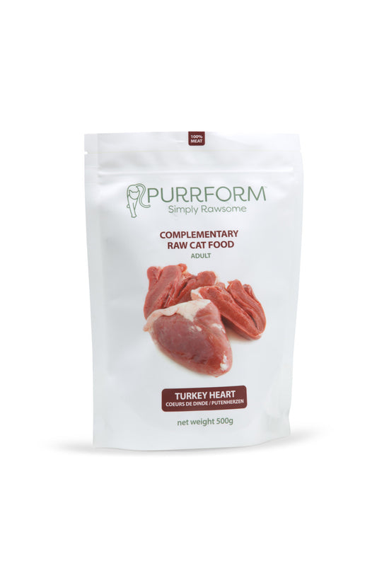 Purrform Turkey Hearts - 500g