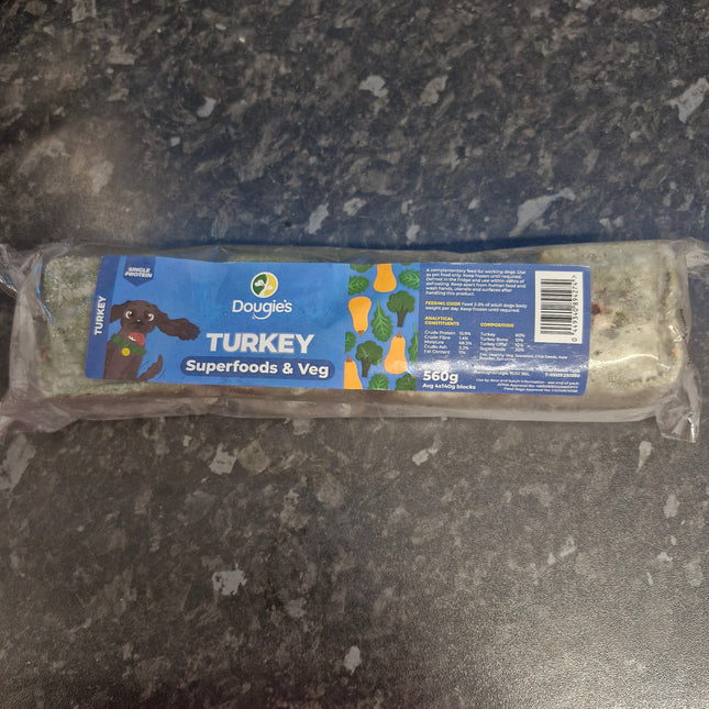 Dougies Turkey with Superfood - 4 x 140g (560g)