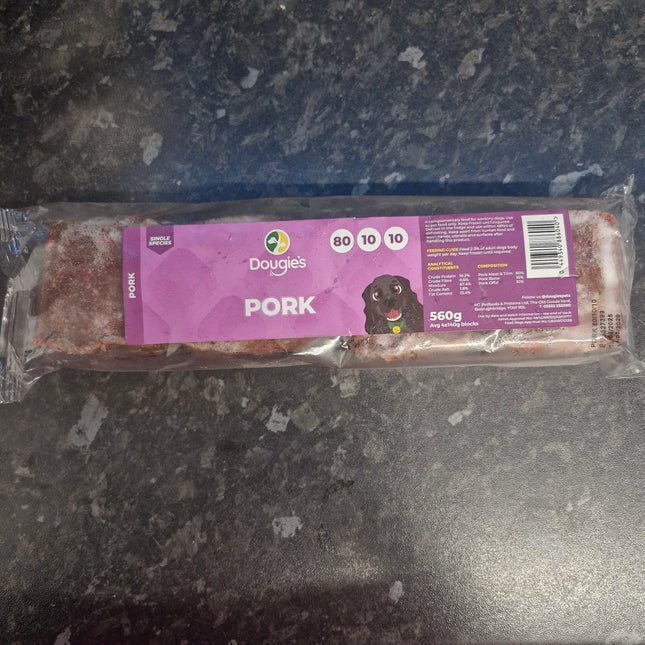 Dougies Pork - 80:10:10 - 4 x 140g (560g)