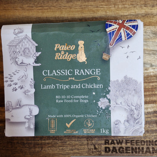 **CLEARANCE** Paleo Ridge Classic Lamb Tripe & Chicken - 80:10:10- 1KG