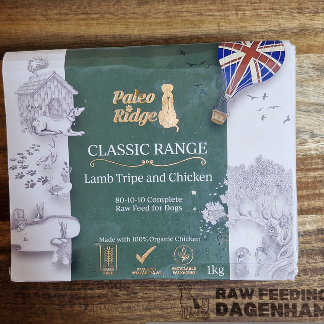 Paleo Ridge Classic Lamb Tripe & Chicken - 80:10:10- 1KG