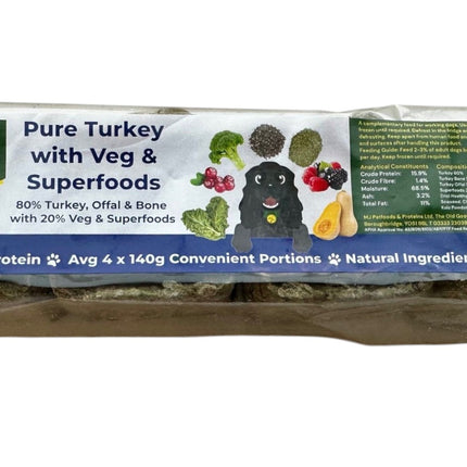 Dougies Turkey with Superfood - 4 x 140g (560g)